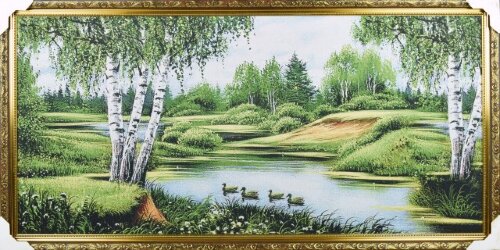 60*120 21А "Пейзаж с утками" Картина гобелен [01100828] 60*120 21А "Пейзаж с утками" Картина гобелен