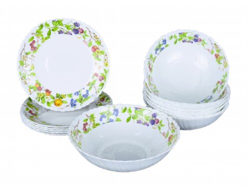 666529 (в кор.2наб.) - Столовый набор 13пр./13/757 [01095246] 666529 (в кор.2наб.) - Столовый набор 13пр./13/7578/XN (7005), (6 суп.тарел. 600мл.(175мм), 6 плоских тарел.185мм, 1 салатник 1100мл.(200мм.)