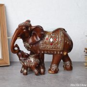 736275 (в уп.24шт.) - Статуэтка Слоны  20х10х14см. [01107753]