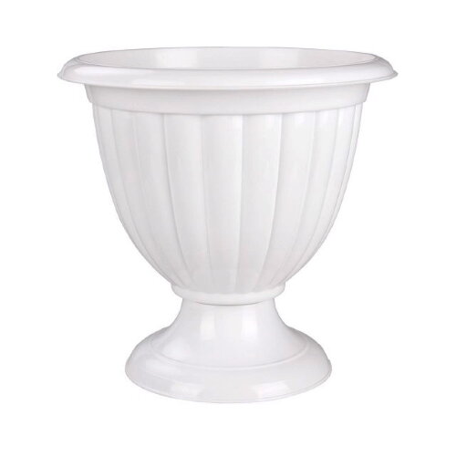 1393М (в уп.10шт.) - Вазон "Жасмин" 18л. (белый), [01050231] 1393М (в уп.10шт.) - Вазон "Жасмин" 18л. (белый), размер: 418х418х395мм.