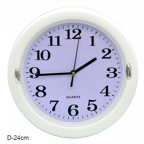 621899 (в уп.40шт.) - Часы настенные D=24см. / 876 [01104056] 621899 (в уп.40шт.) - Часы настенные D=24см. / 876W /, материал: пластик, стекло.