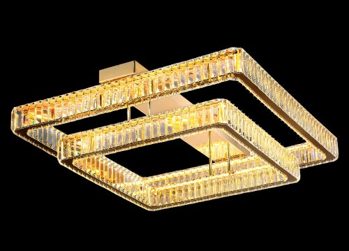 БЖ522/800+600*2 GD Led 3000+4000+6500K, 450W, димм [01110880] БЖ522/800+600*2 GD Led 3000+4000+6500K, 450W, диммер, хрусталь К9, размер: 800+600*H210мм (1) светильник потолочный