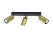 Х20644-3 BK+BRASS GU10 (5) светильник потолочный [01104283]