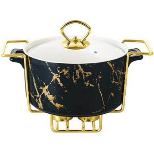 BK-7441 (в уп.4шт.) - Мармит керамический 3,5л. (3 [01109959] BK-7441 (в уп.4шт.) - Мармит керамический 3,5л. (32,9х28,9х20,8см.), крышка стекл. с ручкой из нержав. стали, подставка метал, материал: жаропр. керамика.