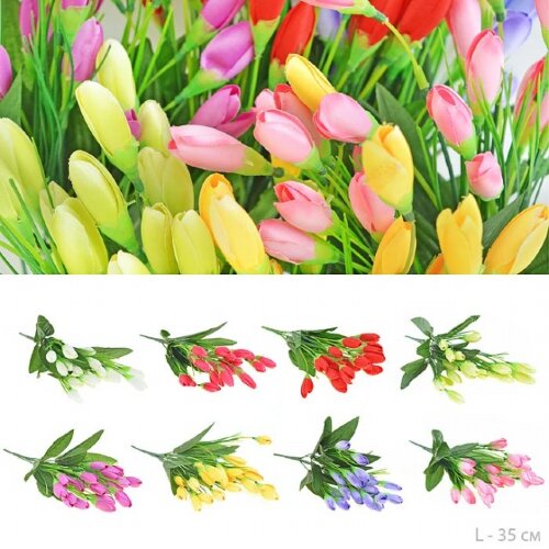 649294 (в уп.200/600шт.) - Цветок искусственный, / [01094520] 649294 (в уп.200/600шт.) - Цветок искусственный, /WH-36/, размер: L=35см, материал: пластик.