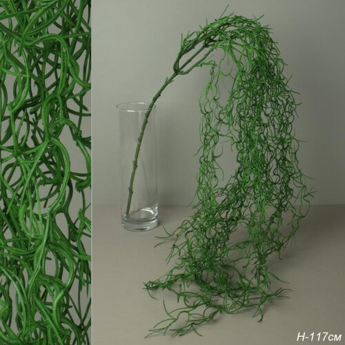 751213 (в уп.200шт.) - Зелень искусственная Аспара [01110973] 751213 (в уп.200шт.) - Зелень искусственная Аспарагус куст ампельный 117см. /ZHQ-36/, материал: пластик.