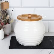 726650 (в уп.18шт.) - Сахарница с деревянной крышк [01110134]