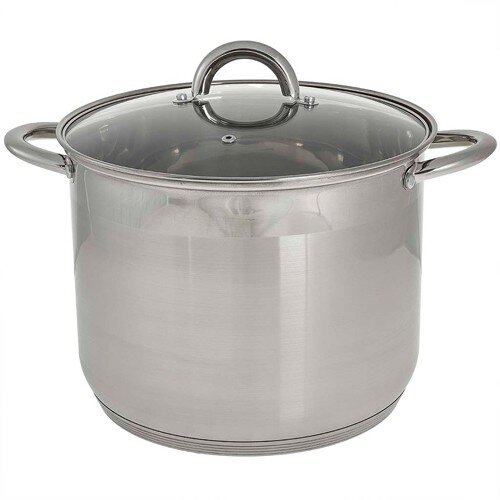 555625-PCB (в уп.1 шт.) - Кастрюля из нержавеющей [01110038] 555625-PCB (в уп.1 шт.) - Кастрюля из нержавеющей стали 12 литров, со стеклянной крышкой, 26*22см, WEBBER BE-368/2