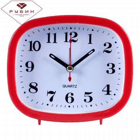 В5-002 (в кор.40шт) - Будильник кварц, корпус крас [01083545] В5-002 (в кор.40шт) - Будильник кварц, корпус красный "Классика" "Рубин", размер: 12,5х10,5х3,8см, материал: пластик, стекло,металл, кварцевый механизм с плавным ходом.