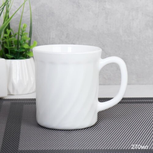 745617 (в уп.8наб.) - Кружка 270мл, 9см, набор 6шт [01110442] 745617 (в уп.8наб.) - Кружка 270мл, 9см, набор 6шт, рифленая белая /XW250 (white)/, материал: стеклокерамика.