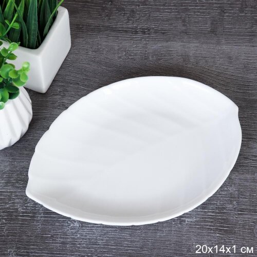 734979 (в уп.8наб.) - Салатник 190мм. Лист, набор [01108149] 734979 (в уп.8наб.) - Салатник 190мм. Лист, набор 6шт. / FLSHYW75 (WHITE) /, материал: стеклокерамика.