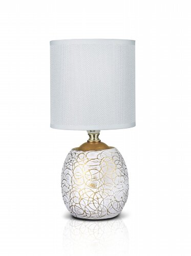 В-HS8515 white+white shade, размер: 130*130*260мм [01104589] В-HS8515 white+white shade, размер: 130*130*260мм (24) светильник настольный