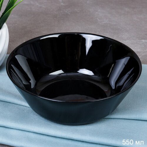 708439 (в уп.8наб.) - Тарелка глубокая суповая 550 [01111045] 708439 (в уп.8наб.) - Тарелка глубокая суповая 550мл, 155мм, набор 6шт. Евро Черная / BNNW60T(BLACK) /708439/, материал: стеклокерамика.