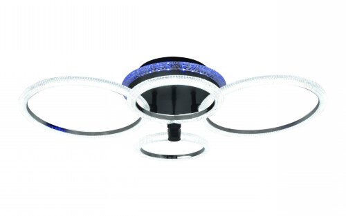 Х20548/2+2+1 BK+CR подсветка RGB LED 75W 3000K-400 [01103140] Х20548/2+2+1 BK+CR подсветка RGB LED 75W 3000K-4000K-6000K диммер (5) светильник потолочный