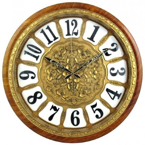 2055C BR (в кор.6шт.) - Часы настенные WORLD, накл [01086401] 2055C BR (в кор.6шт.) - Часы настенные WORLD, накладные цифры, механизм: кварцевый плавного хода от бат АА, размер: 520*520*55мм, материал: пластик, стекло.