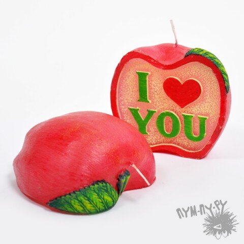 193111 (в уп.12шт.) - Свеча Яблоко любви 90х65 [01065187] 193111 (в уп.12шт.) - Свеча Яблоко любви 90х65