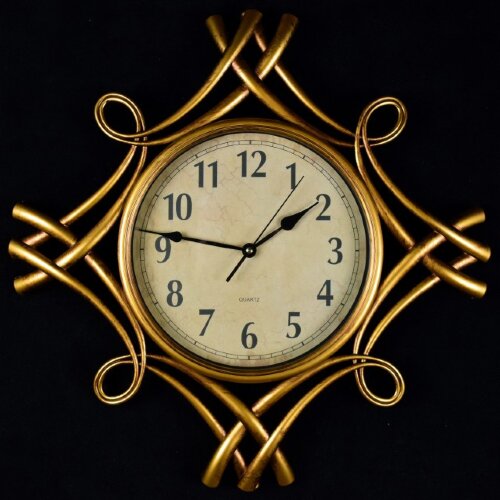 6041-1-XYM Золото (в уп.8шт.) - Часы настенные, ра [01090143] 6041-1-XYM Золото (в уп.8шт.) - Часы настенные, размер: 57,5*57,5*4,6см, материал: пластик, стекло, кварцевый бесшумный механизм с плавным ходом.