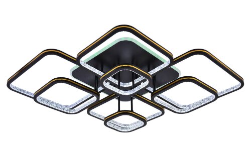 МС-DK6013B/8 BK+GOLD STRIP (RGB) Led 180W+8W 3000K [01102465] МС-DK6013B/8 BK+GOLD STRIP (RGB) Led 180W+8W 3000K+4000K+6500K диммер (1) светильник потолочный