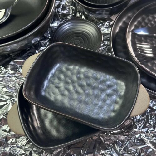 205-676 (в уп.24шт.) - Прямоугольный салатник с ру [01106123] 205-676 (в уп.24шт.) - Прямоугольный салатник с ручками ROCA в подарочной упаковке, размер: 33х14х25см, материал: фарфор.