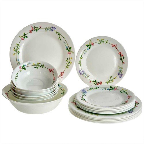 563544-РСВ (в уп.2наб.) - Набор столовый 19пр. Ter [01111346] 563544-РСВ (в уп.2наб.) - Набор столовый 19пр. Teropal 10120-SK. (Тарелка подстановочная 24см.-6шт, тарелка десертная 19см.-6шт, тарелка суповая 18см.-6шт, салатник глубокий 23см.-1шт.), материал: стеклокерамика.