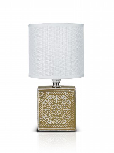 В-HS8452 l.brown+white shade, размер: 140*110*265м [01104540] В-HS8452 l.brown+white shade, размер: 140*110*265мм (24) светильник настольный