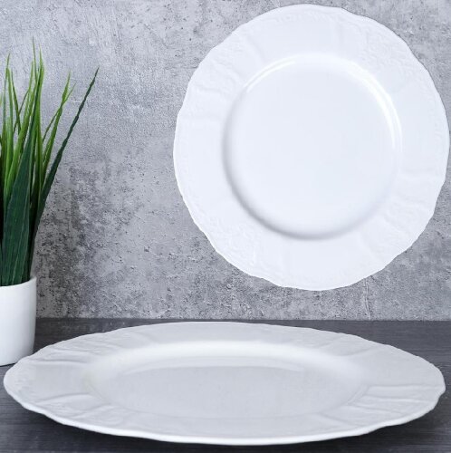 719234/729463 (в уп.38шт.) - Тарелка 22х1,5см. / K [01106445] 719234/729463 (в уп.38шт.) - Тарелка 22х1,5см. / KY-114 /, материал: фарфор.