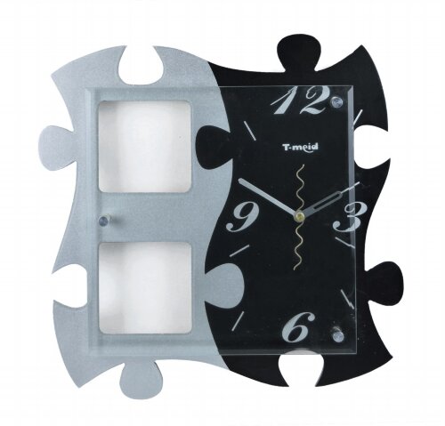 М7049 6А black/silver (в кор.12шт.) АКЦИЯ - Часы и [01068913] М7049 6А black/silver (в кор.12шт.) АКЦИЯ - Часы интерьерные настенные, размер: 335*335*46 мм, материал: МДФ, стекло.