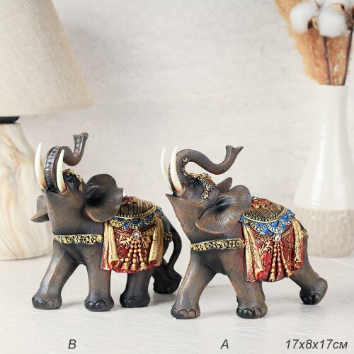 717929 (в уп.36шт.) - Статуэтка Слон 19х9х17см. / [01104771] 717929 (в уп.36шт.) - Статуэтка Слон 19х9х17см. / 22737-2 /, материал: полистоун.