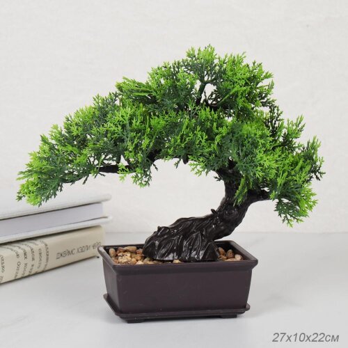 723343 (в уп.12шт.) - Цветочная композиция Бонсай [01111426] 723343 (в уп.12шт.) - Цветочная композиция Бонсай 27х10х22см. / ZH-011 /, материал: пластик.