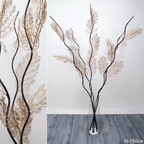 731775 (в уп.120наб.) - Сухоцвет 150см, набор 5шт. [01110765] 731775 (в уп.120наб.) - Сухоцвет 150см, набор 5шт. с блестками ветка /39-34/2/, золото