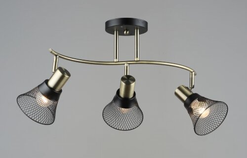 ВР-N6243/3 AB+BK L640*W180*H240мм (6) светильник п [01110226] ВР-N6243/3 AB+BK L640*W180*H240мм (6) светильник потолочный