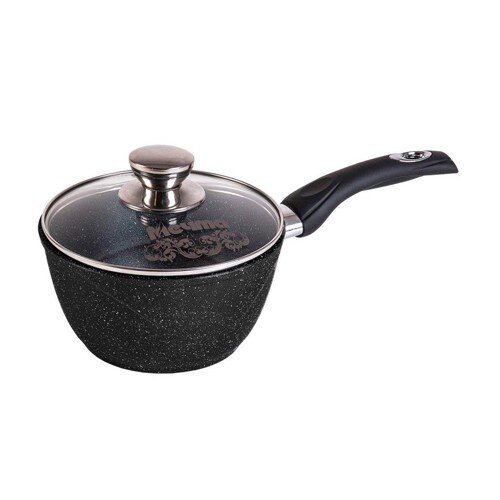 422411-РСВ (в уп.1шт.) - Ковш 1,2л АП Гранит black [01107957] 422411-РСВ (в уп.1шт.) - Ковш 1,2л АП Гранит black с несъемной ручкой и стеклянной крышкой арт. 81802