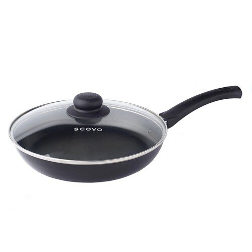 105386-РСВ (в уп.8шт.) - Сковорода SСOVO Consul RC [01107464] 105386-РСВ (в уп.8шт.) - Сковорода SСOVO Consul RC-009 d 240 стеклянная крышка, материал: алюминий.