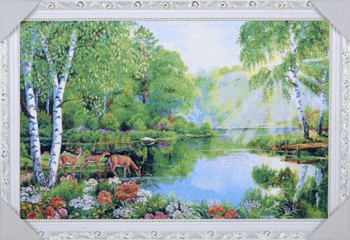 40*60 57Б Картина гобелен белая рамка [01111863] 40*60 57Б Картина гобелен белая рамка