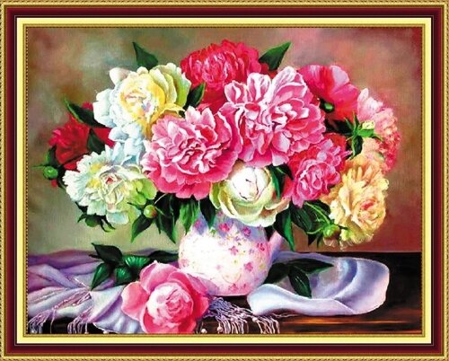 669715 (в уп.20шт.) - Картина из страз 50х65 /AGK7 [01097448] 669715 (в уп.20шт.) - Картина из страз 50х65 /AGK72825/, материал: пластик, текстиль, дерево.