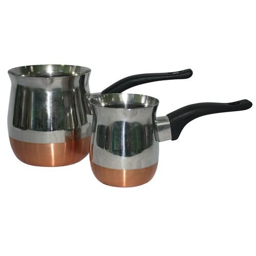 108228-РСВ (в уп.6шт.) - Турка нерж. 450мл. с упро [01108994] 108228-РСВ (в уп.6шт.) - Турка нерж. 450мл. с упрочн. дном МН-532 С "ИНДИЯ", материал: нержавеющая сталь.