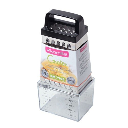 485589-РСВ (в уп.1шт.) - Терка из нержавеющий стал [01104977] 485589-РСВ (в уп.1шт.) - Терка из нержавеющий стали (4 типа лезвий) с контейнером (7205)