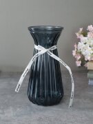 745982 (в уп.30шт.) - Ваза для цветов серая с лент [01111566]