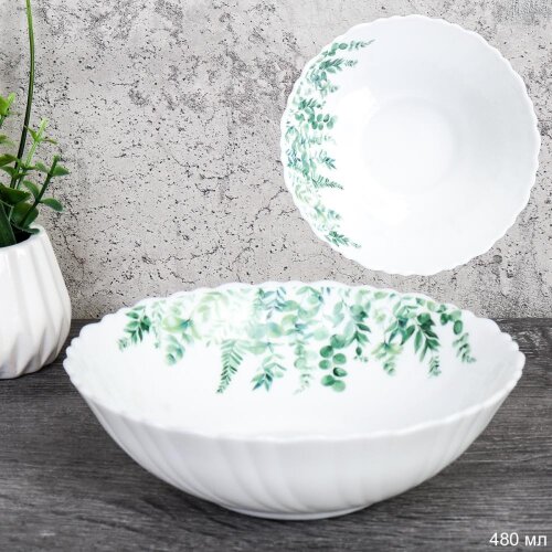 748936 (в уп.12наб.) - Тарелка глубокая суповая 48 [01110680] 748936 (в уп.12наб.) - Тарелка глубокая суповая 480мл, 155мм, набор 6шт./TW-60XN (7520)/, материал: стеклокерамика.