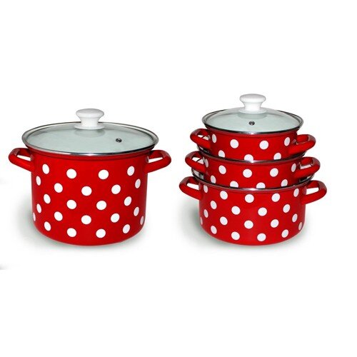 381130-РСВ (в уп.1наб.) - Набор кастрюль со стекля [01047593] 381130-РСВ (в уп.1наб.) - Набор кастрюль со стеклян. крышками 3пр. (1,9л, 2,5л, 3,7л.) "БЕЛЫЙ ГОРОХ - 1 ЛЮКС" пр-во ООО "КМК", материал: эмалированная сталь.