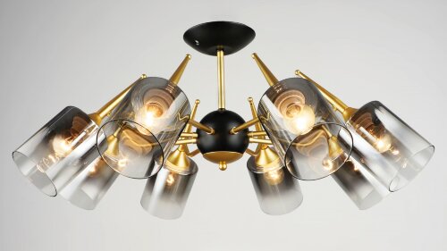 ВР-N5665/8 BK+GD (2) светильник потолочный [01107543] ВР-N5665/8 BK+GD (2) светильник потолочный