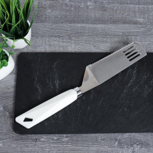 728594 (в уп.240шт.) - Лопатка-нож для торта, пиро [01107631] 728594 (в уп.240шт.) - Лопатка-нож для торта, пирога, слоеного салата / Y-29-white /, материал: металл.