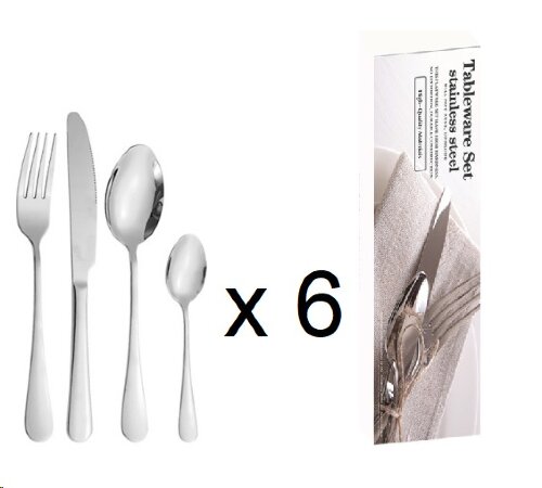 731633 (в уп.16наб.) - Столовые приборы 24пр. / SP [01107490] 731633 (в уп.16наб.) - Столовые приборы 24пр. / SP1-24-Silver /, материал: металл.