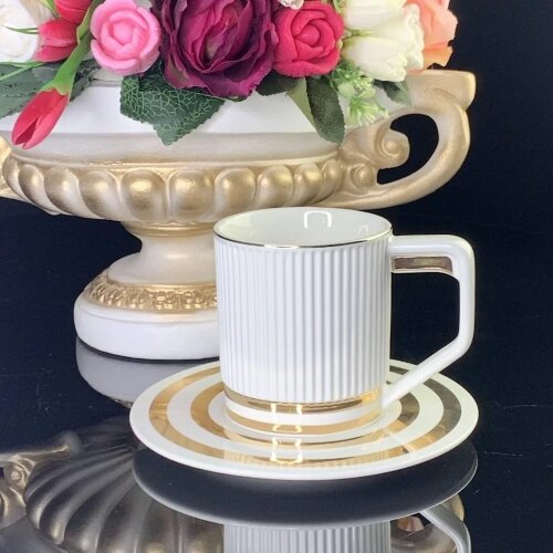 106-247 (в уп.6наб.) - Чайный набор 12пр. белый гл [01106010] 106-247 (в уп.6наб.) - Чайный набор 12пр. белый глянец, в под.упак. (6 кружек 240мл, 6 блюдец.), материал: фарфор.