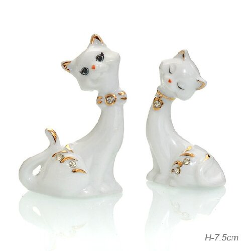 653916 (в уп.180наб.) - Фигурки Кошечки, набор 2шт [01093861] 653916 (в уп.180наб.) - Фигурки Кошечки, набор 2шт, H=7,5см./B2426/, материал: фарфор.