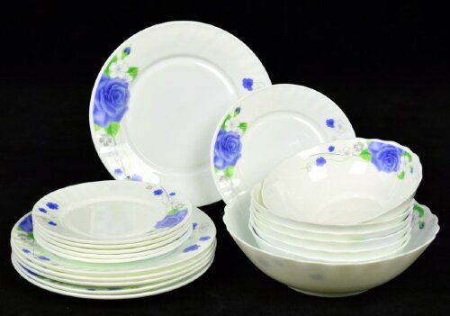 19A-18134 (в кор.2наб.) - Столовый набор 19пр.( 6 [01086009] 19A-18134 (в кор.2наб.) - Столовый набор 19пр.( 6 плоских тарелок 7" (175мм.), 6 глубоких тарелок 7" (175мм.), 6 плоских тарелок 9" (225мм.),1 салатник 9" (225мм.)