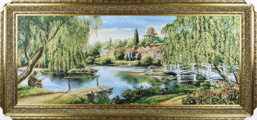 180*80 М/Р Рыбалка , картина гобелен с люрексом, Т [01094492] 180*80 М/Р Рыбалка , картина гобелен с люрексом, Турция