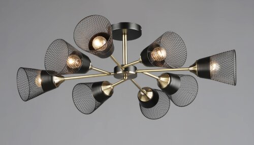 ВР-N6782/8 AB+BK D750*H220мм (2) светильник потоло [01109707] ВР-N6782/8 AB+BK D750*H220мм (2) светильник потолочный