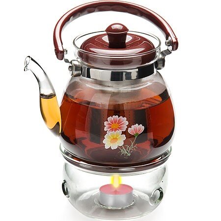 25676 (в уп.12шт.) - Чайник стекло 1,1л+ подогрев, [01100600] 25676 (в уп.12шт.) - Чайник стекло 1,1л+ подогрев, сито, высота чайника с подогревателем: 21,5см, материал: боросиликатное стекло, нерж.сталь, пластик. MB