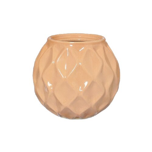 27715  (в кор.40шт.) - Ваза малая Шарик №3, бежева [01092485] 27715  (в кор.40шт.) - Ваза малая Шарик №3, бежевая, высота 120мм, материал: гипс. (Без упаковки)